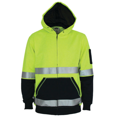 Hi-Vis Two Tone Full Zip Super Fleecy Hoodie with CSR Reflective Tape (DN-3788)