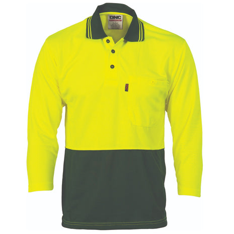 Hi-Vis Two Tone Cool Breathe Polo Shirt, 3/4 Sleeve (DN-3812)