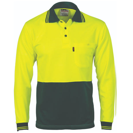 Hi-Vis Two Tone Cool Breathe Polo Shirt - Long Sleeve (DN-3813)