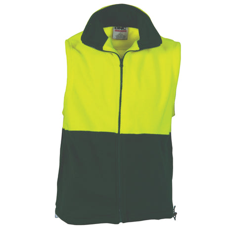 Hi-Vis Two Tone Full Zip Polar Fleece Vest (DN-3828)