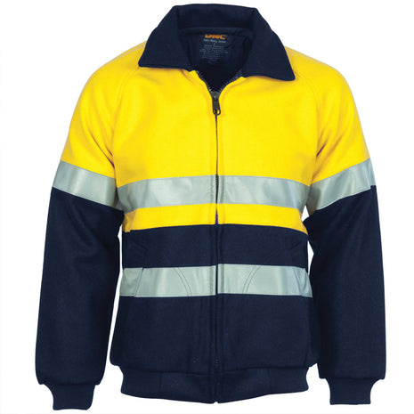 Hi-Vis Two Tone Bluey Bomber Jacket with CSR Reflective Tape (DN-3859)