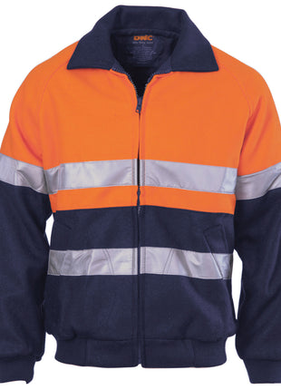 Hi-Vis Two Tone Bluey Bomber Jacket with CSR Reflective Tape (DN-3859)