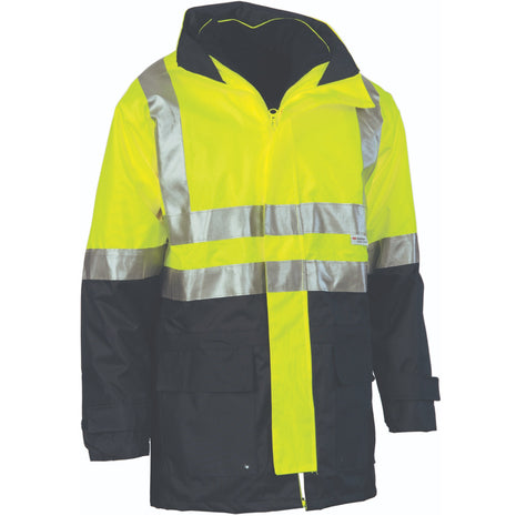 Hi-Vis 4 in 1 Two Tone Breathable Jacket with Vest & CSR Reflective Tape (DN-3864)