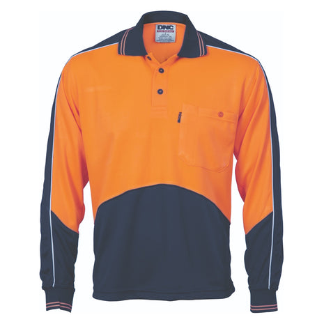 Hi-Vis Cool-Breathe Panel Polo Shirt - Long Sleeve (DN-3892)
