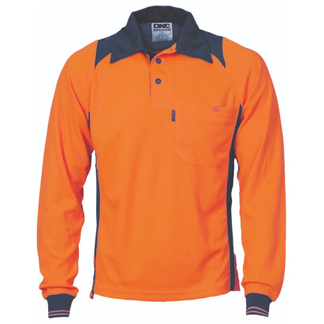Cool-Breathe Action Polo Shirt - Long Sleeve (DN-3894)