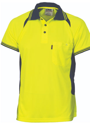 Cool-Breeze Contrast Mesh Polo - Short Sleeve (DN-3901)