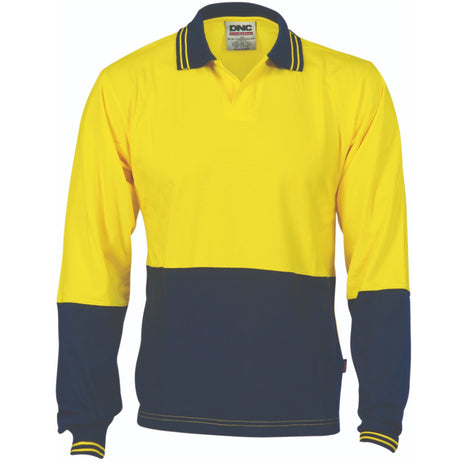 Hi-Vis Cool-Breeze Cotton Jersey Food Industry Polo - Long Sleeve (DN-3906)
