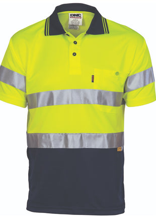 Hi-Vis Day/Night Cool-Breathe Polo Shirt with 3M 8906 Reflective Tape - Short Sleeve (DN-3911)