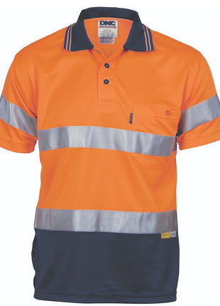 Hi-Vis Day/Night Cool-Breathe Polo Shirt with 3M 8906 Reflective Tape - Short Sleeve (DN-3911)