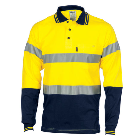 Hi-Vis Cool Breeze Cotton Jersey Polo with CSR Reflective Tape - Long Sleeve (DN-3916)