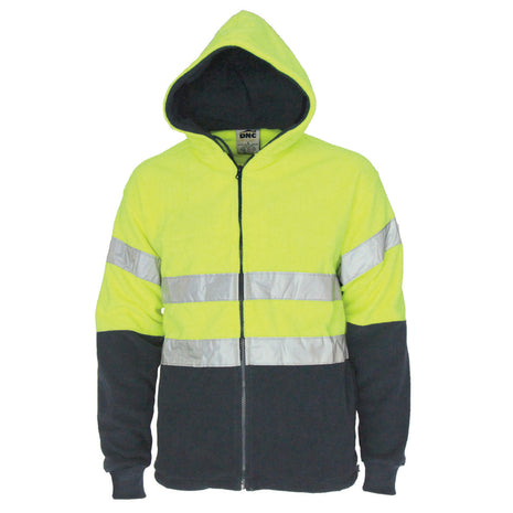 Hi-Vis Full Zip Polar Fleece Hoodie with CSR Reflective Tape (DN-3926)