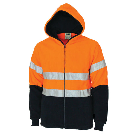 Hi-Vis Full Zip Polar Fleece Hoodie with CSR Reflective Tape (DN-3926)