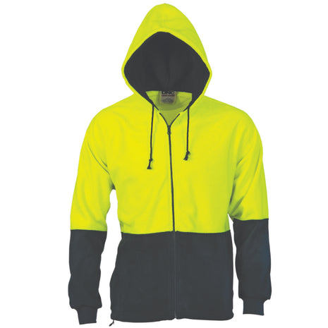 Hi-Vis Two Tone Full Zip Polar Fleece Hoodie (DN-3927)