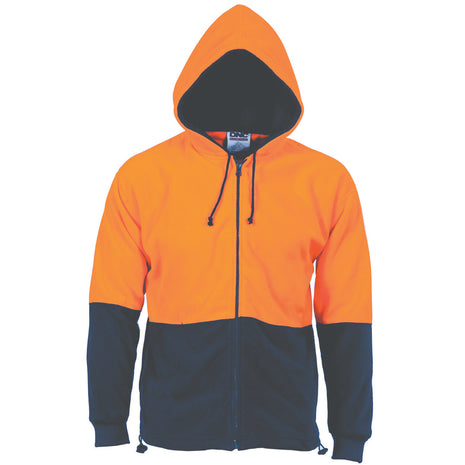 Hi-Vis Two Tone Full Zip Polar Fleece Hoodie (DN-3927)