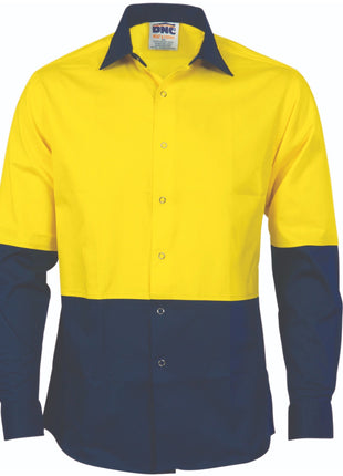 Hi-Vis Cool-Breeze Food Industry Cotton Shirt - Long Sleeve (DN-3942)