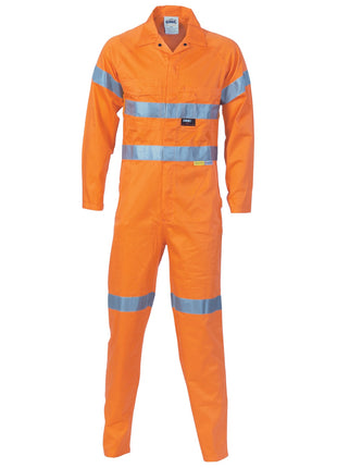Hi-Vis Cool-Breeze Orange Lightweight Cotton Coverall with CSR Reflective Tape (DN-3956)