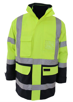 Hi-Vis H Pattern Two Tone Bio-Motion CSR Reflective Tape 6 in 1 Jacket (DN-3964)