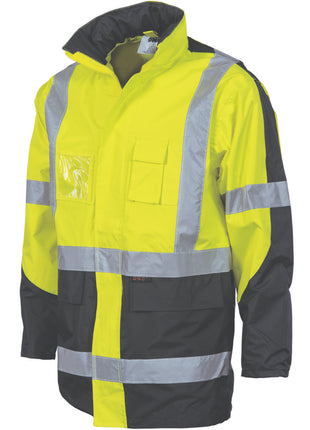 Hi-Vis Two Tone X Back Day/Night 2 in 1 Contrast Rain Jacket (DN-3993)