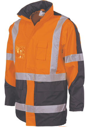 Hi-Vis Two Tone X Back Day/Night 2 in 1 Contrast Rain Jacket (DN-3993)