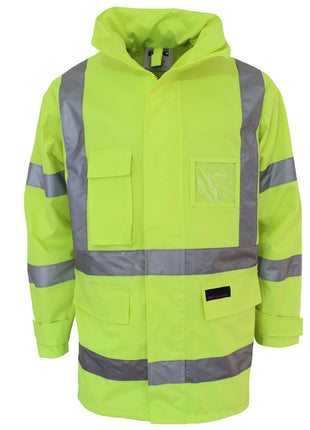 Hi-Vis X Back Rain Jacket Bio-Motion CSR Reflective Tape (DN-3996)