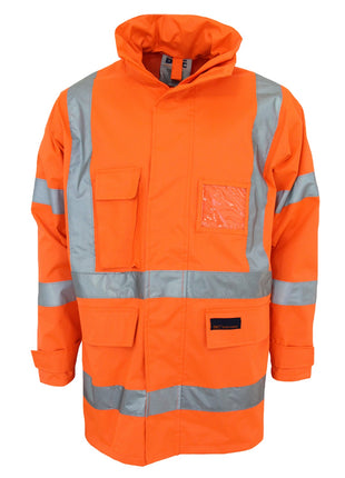 Hi-Vis X Back Rain Jacket Bio-Motion CSR Reflective Tape (DN-3996)
