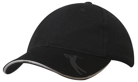 Brushed Heavy Cotton with Embossed Pu Peak (HW-4022)