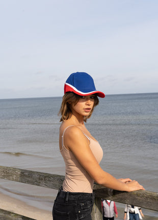 Brushed Heavy Cotton Tri-Coloured Cap (HW-4026)
