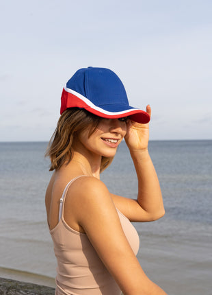 Brushed Heavy Cotton Tri-Coloured Cap (HW-4026)