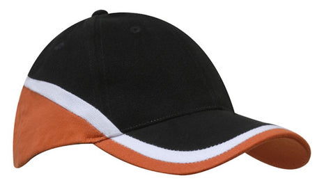 Brushed Heavy Cotton Tri-Coloured Cap (HW-4026)
