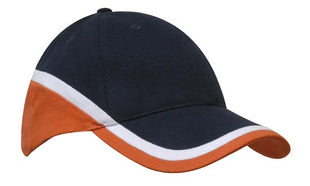 Brushed Heavy Cotton Tri-Coloured Cap (HW-4026)