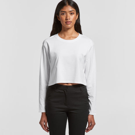 Womens Crop Long Sleeve T-Shirt (AS-4058)