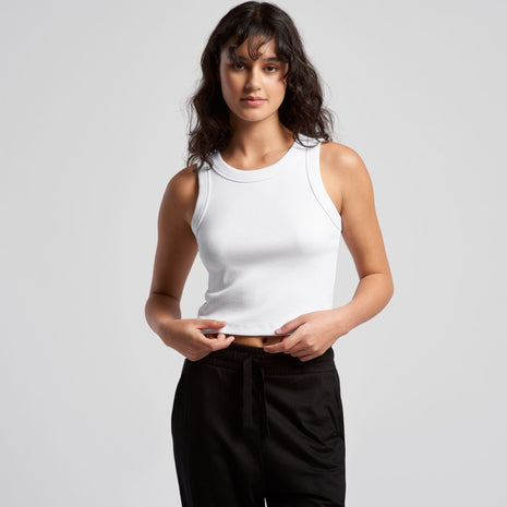 Womens Organic Rib Crop Tank Top (AS-4064G)