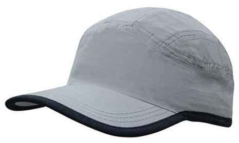 Microfibre Sports Cap with Trim on Edge of Crown & Peak (HW-4094)