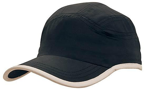Microfibre Sports Cap with Trim on Edge of Crown & Peak (HW-4094)