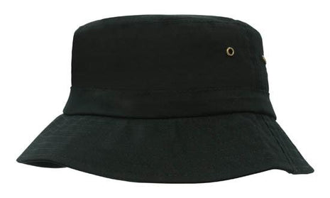 Brushed Sports Twill Youth Bucket Hat (HW-4133)