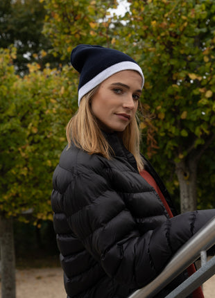 Roll Down Two Tone Acrylic Beanie - Toque (HW-4188)