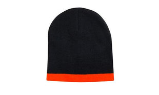 Roll Down Two Tone Acrylic Beanie - Toque (HW-4188)