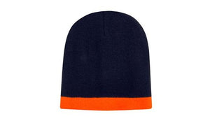Roll Down Two Tone Acrylic Beanie - Toque (HW-4188)