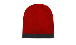 Roll Down Two Tone Acrylic Beanie - Toque (HW-4188)