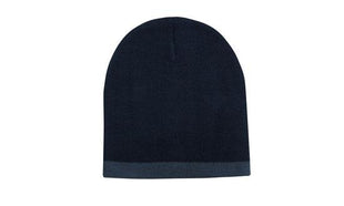 Roll Down Two Tone Acrylic Beanie - Toque (HW-4188)