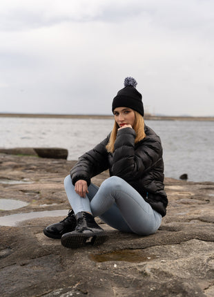 Acrylic Beanie with Pom Pom (HW-4256)