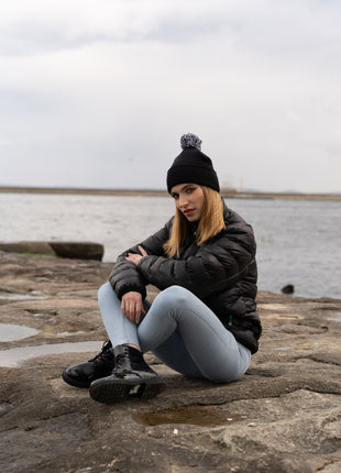 Acrylic Beanie with Pom Pom (HW-4256)