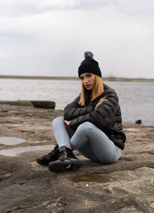 Acrylic Beanie with Pom Pom (HW-4256)