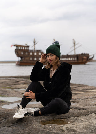Acrylic Beanie with Pom Pom (HW-4256)