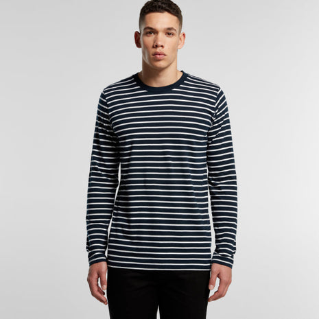 Mens Match Stripe Long Sleeve T-Shirt (AS-5031)
