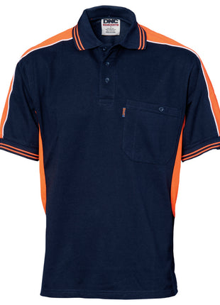 Polyester Cotton Panel Polo Shirt - Short Sleeve (DN-5214)