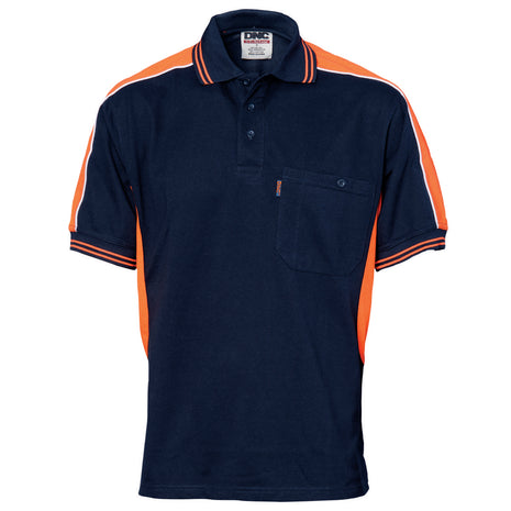Polyester Cotton Panel Polo Shirt - Short Sleeve (DN-5214)