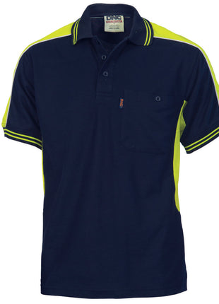 Polyester Cotton Panel Polo Shirt - Short Sleeve (DN-5214)