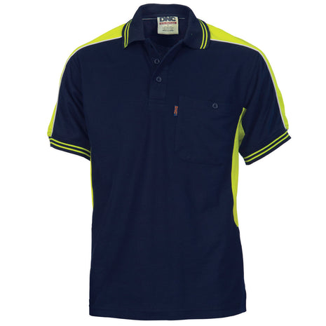 Polyester Cotton Panel Polo Shirt - Short Sleeve (DN-5214)