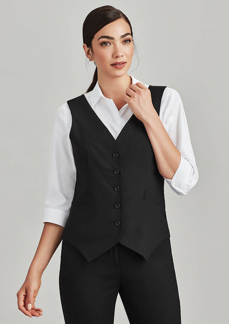 Comfort Wool Stretch Womens Peaked Vest (BZ-54011)